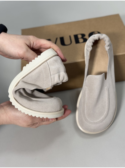 Лоферы Elastic бежевая замша VUBO